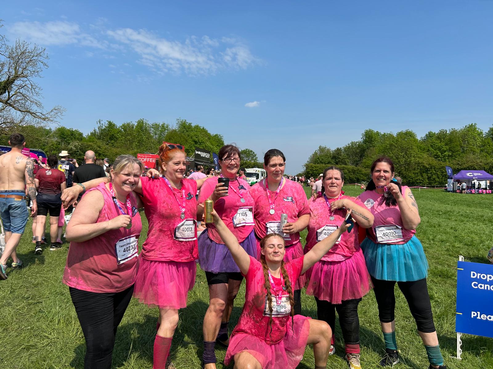 Team Mountview at the Pretty Muddy Race for Life.