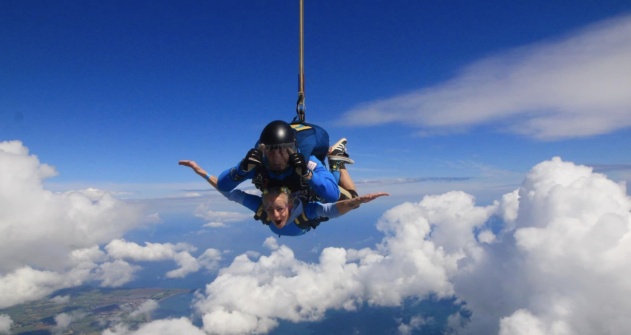 Hayley skydiving from 10,000ft