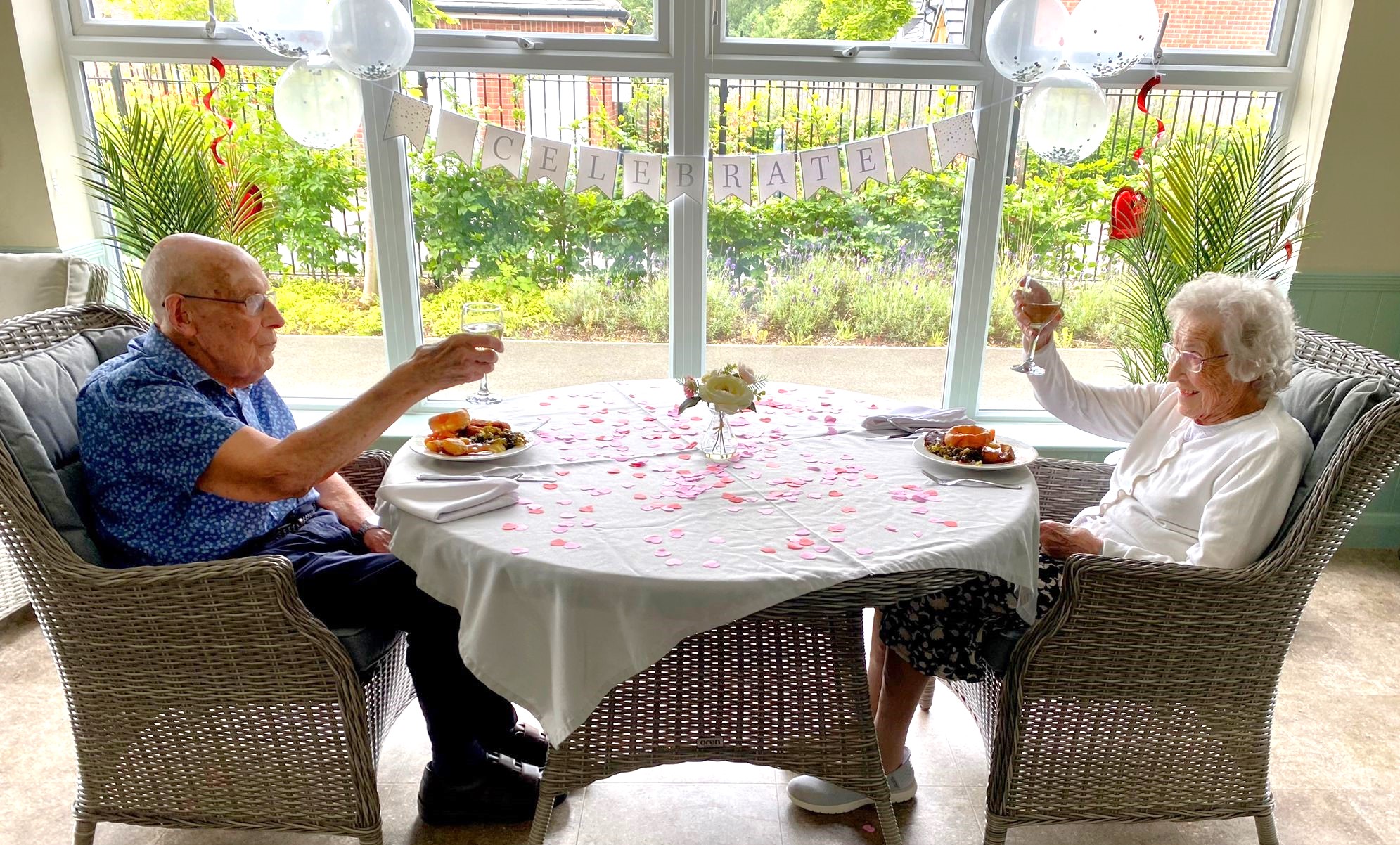 Terry and Miriam celebrating their anniversary